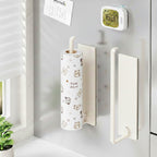 Vertical Magnetic Refrigerator Organizer & Kitchen Towel Holder
