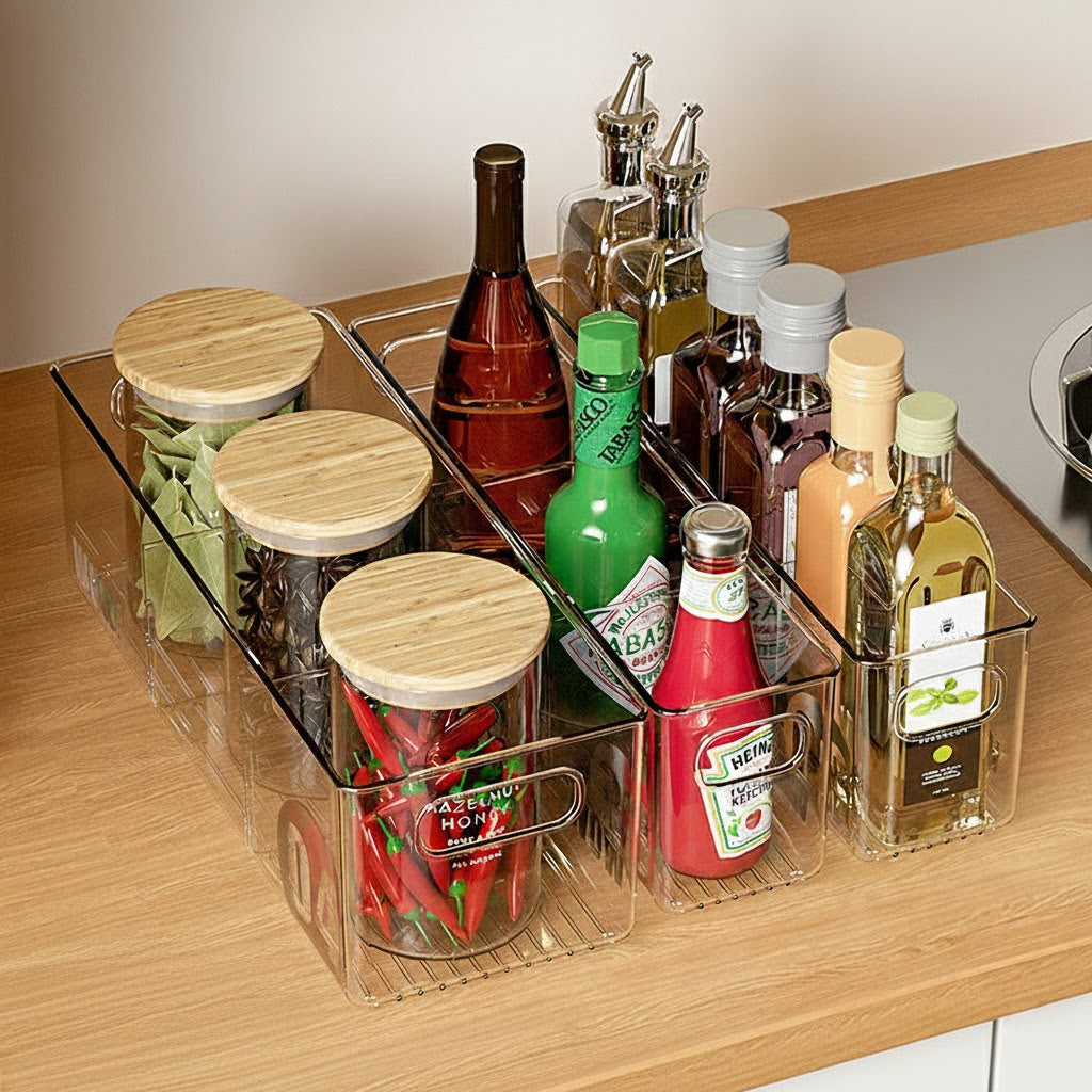 CrystalClear Multi-Compartment Fridge Organizer