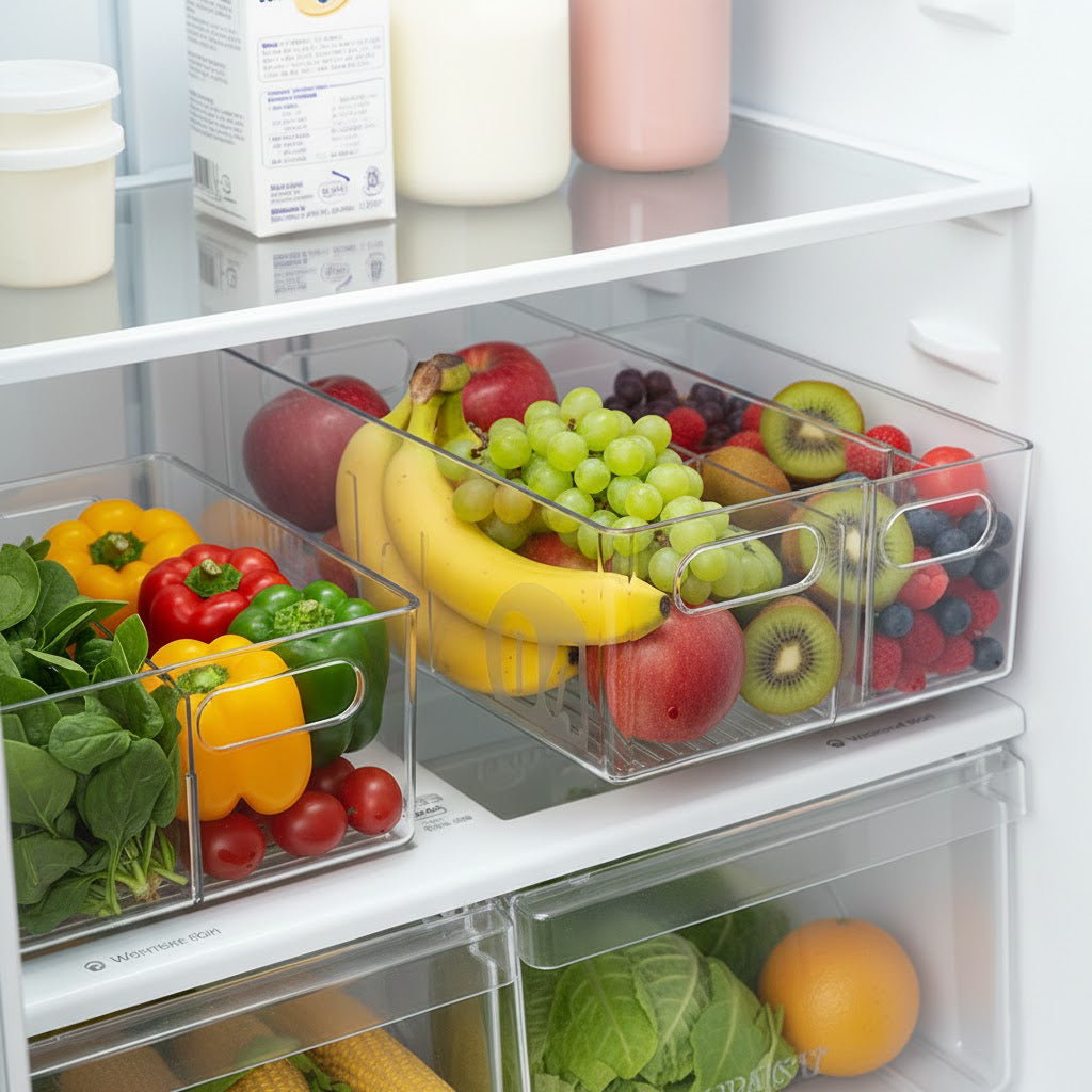 CrystalClear Multi-Compartment Fridge Organizer